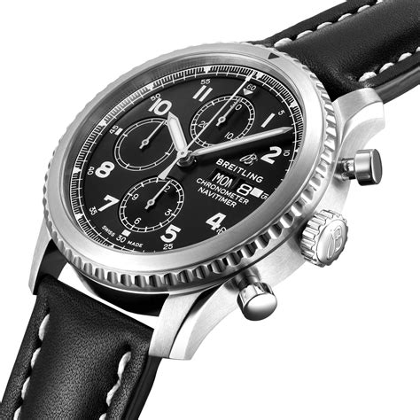 breitling aviator armband braun|breitling aviator 8.